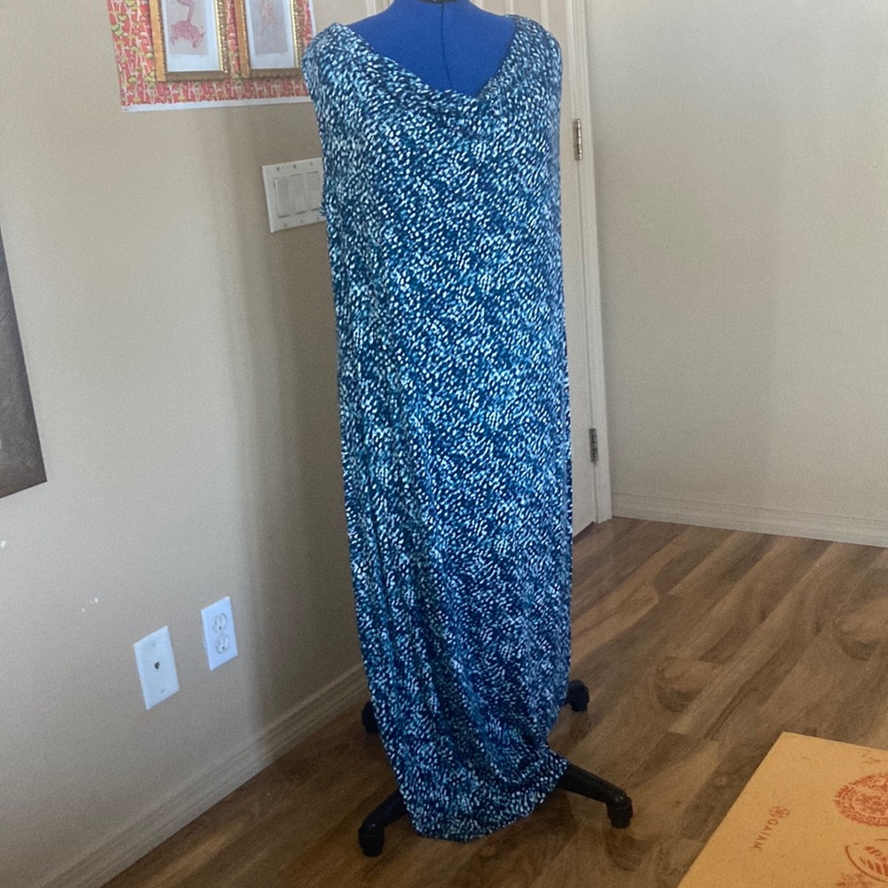 Tommy Bahama Sleeveless Blue Maxi Dress